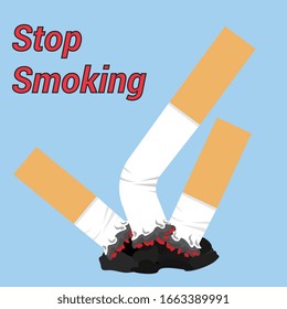 stop smoking sign vector illustration