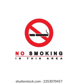 stop smoking in this area, no smoking sign, vector, illustration 012