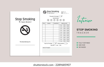 Stop Smoking Tracker Kdp Interior Template