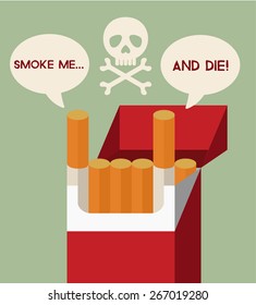 Stop smoking vector flat illustration