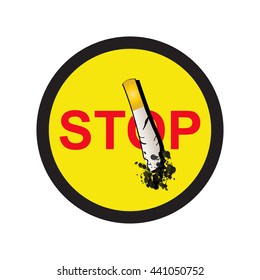 STOP SMOKING. Vector illustration.