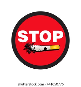 STOP SMOKING. Vector illustration.