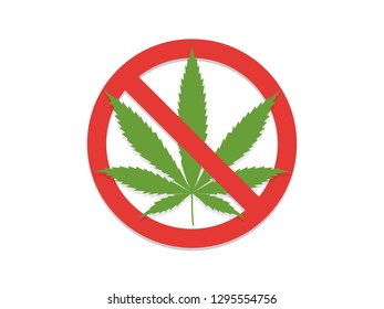 Stop Smoking Weed Vector Icon