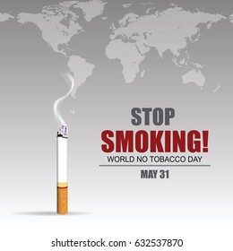 Stop Smoking. World No Tobacco Day 