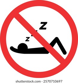 Stop snoring icon sign. Forbidden signs and symbols.