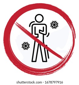 Stop Social Activities while shivering concept, Person is  shaking like a snowman on white background, 2019-nCov, 2019 Novel Coronavirus fever symptoms and prevention vector color icon design