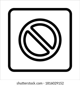 Stop, Spam Messsage, Chat, Communication Signs, Black and White Icon