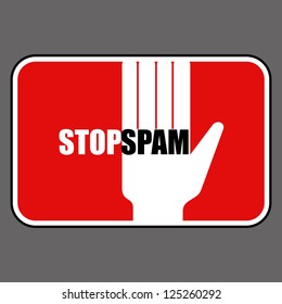 Stop spam vector sign