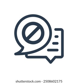 Ícone do Vetor de Balão de Fala de Parada