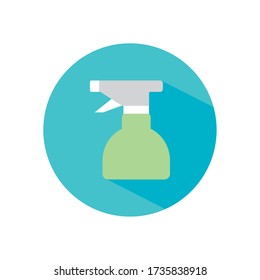 stop the spread concept, srpay bottle icon over white background, block flat style, vector illustration