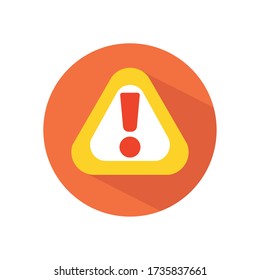 stop the spread concept, warning sign icon over white background, block flat style, vector illustration