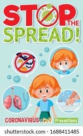 Stopp-Ausbreitung des Corona-Virus, Illustration
