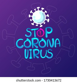 Stop spread and Coronavirus campaigning (COVID-19) to prevent people from leaving the house Not necessary. And red heart Which represents the cooperation of people. Vector For EPS 10