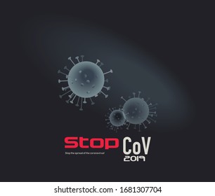 Stop the spread of the coronavirus! Infographics, image illustration COV 2019