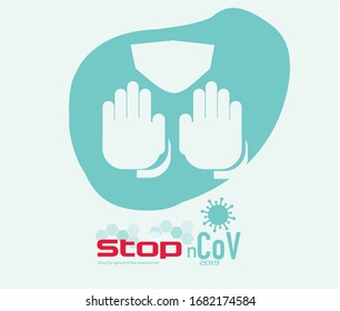 Stop the spread of the coronavirus! Infographics, image illustration