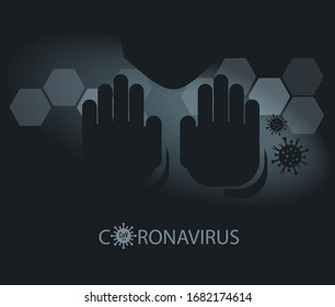 Stop the spread of the coronavirus! Infographics, image illustration