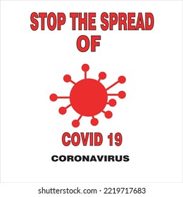 stop the spread of covid 19, on a white background. vector illustration.