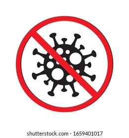 Detener la propagación del virus, el signo Stop COVID-19, el símbolo de Protección contra brotes de virus