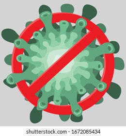Unterbindet die Ausbreitung des Virus. Verbot der Ausbreitung von Keimen