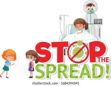 Stop spreading Corona virus illustration