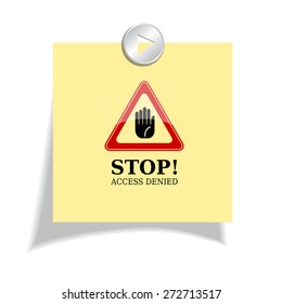 Stop sticker