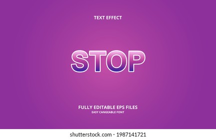 efecto de texto editable de estilo de detención