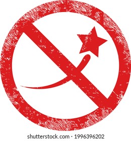 Stop success icon with grunge effect. Isolated vector stop success icon image with grunge rubber texture on a white background.
