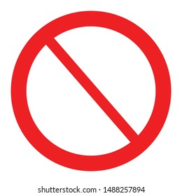 stop symbol icon . prohibition vector isolated