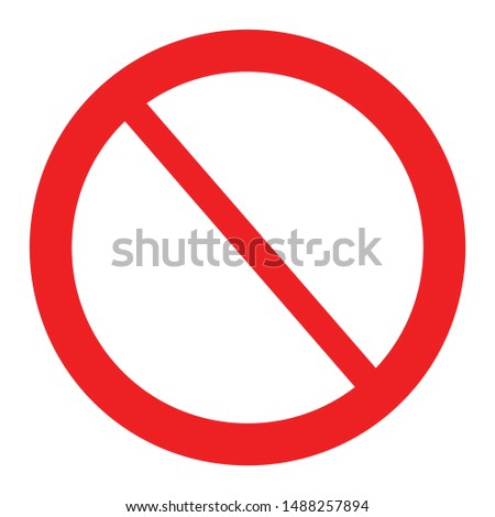 stop symbol icon . prohibition vector isolated