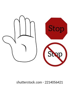 stop symbol sign vector illustration