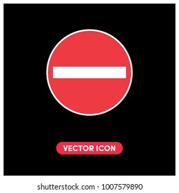 Stop Symbol Vector Icon Illustration.Black Backround.Premium Quality.