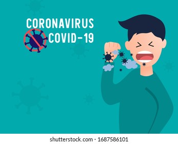 Detenga los síntomas de propagación de la enfermedad y prevenga el estornudo del coronavirus (Covid-19).