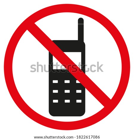 Stop talking and calling icon. No phone icon. turn off your phone.10eps