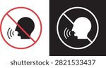 Stop talking sign clean ui clipart..