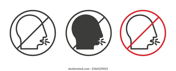 Stop talking signs collection for website design, app, UI design.