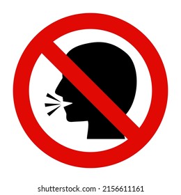 Stop talking vector sign  Vector. EPS10
