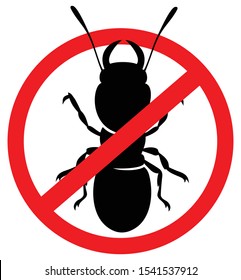 Stop Termite Symbol Vector Illustration