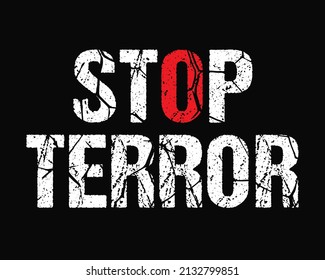 STOR TERROR Cita Tipografía de fondo negro