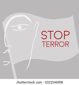 Stop terror. Vector illustration eps10