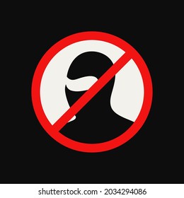 Stop terrorism concept. Vector sign, symbol, icon