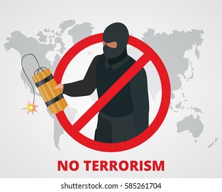 Stop terrorism. Terrorism is forbidden.