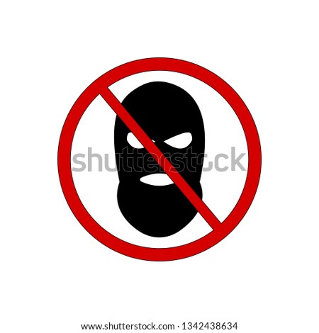 Stop terrorism. Terrorism is forbidden. Terror in ban sign. Terrorist with gun. Red forbidding sign for terrorist organizations