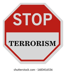 Stop terrorism sign vector eps10