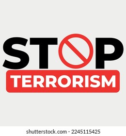 Stop Terrorism Symbol vector illustration