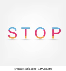 Stop text