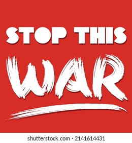 Stop This War Antiwar Banner