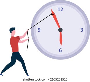 Stop Time Management vector illustration You Can easily edit it