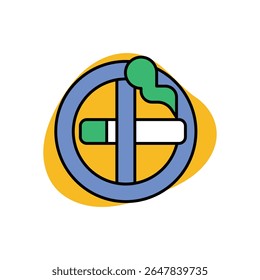 Stop Tobacco Icon vector stock illustration
