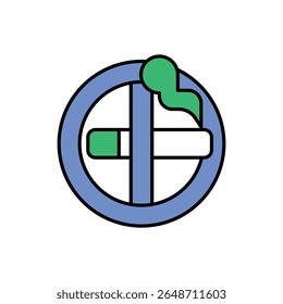 Stop Tobacco Icon vector stock illustration