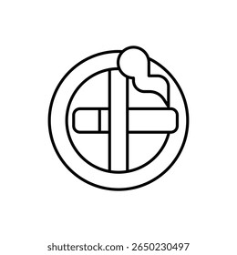 Stop Tobacco Icon vector stock illustration